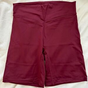 Women's Maroon Bike Shorts